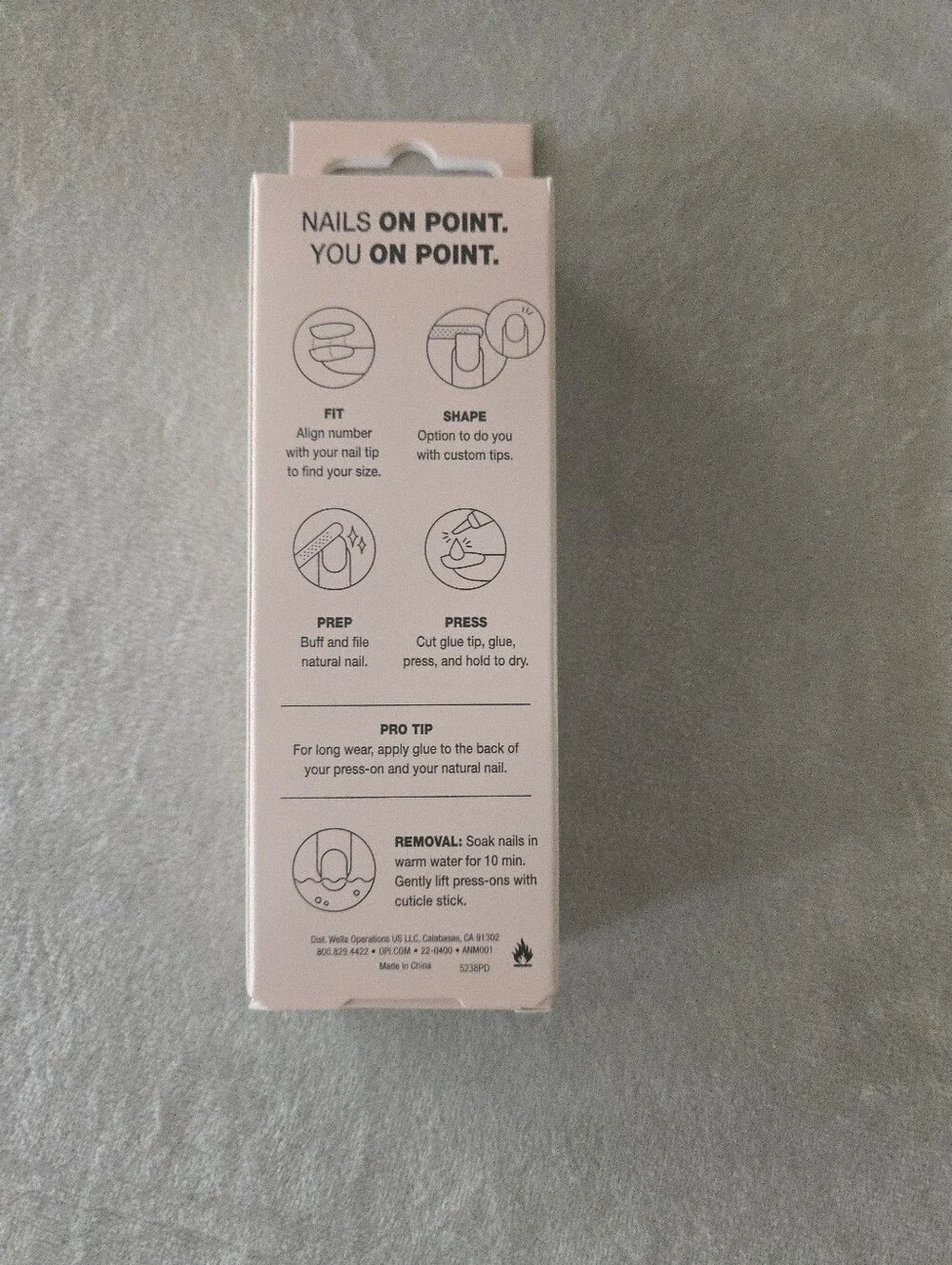 NWT OPI On Point Instant Press On Nails, Fluent In French, False Nails, 24 Piece